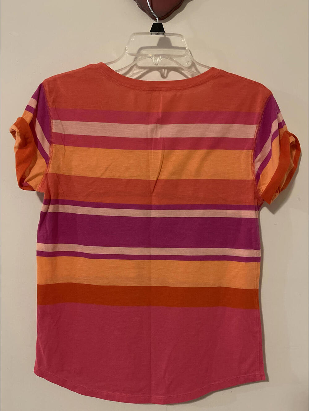 ANA Womens Medium Striped Colorful Short-Sleeved Cotton Shirt! A4604 - Picture 3 of 3